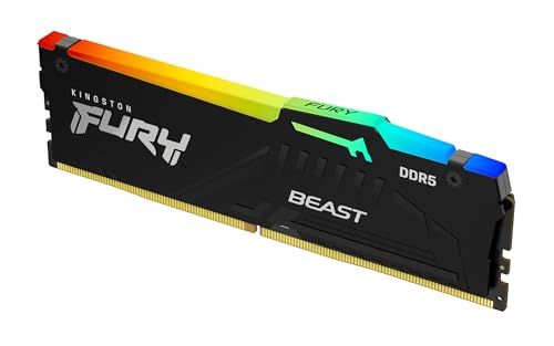 Kingston Fury Beast Nero Rgb Expo 8Gb 6000Mt/S Ddr5 Cl30 Dimm Memoria Gaming Per Computer Fissi Modulo Singolo - Kf560C30Bbea-8