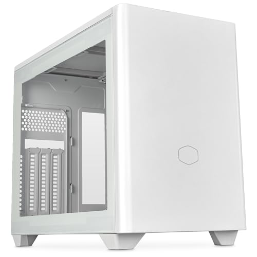 Cooler Master Masterbox Nr200P V2 Case Pc Mini Itx Bianco - Pannello Laterale Vetro, Layout Gpu Verticale, Cavo Riser Pcie 4.0 X16, Accesso Senza Attr