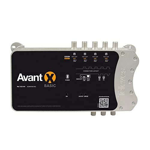 Televes Centrale Programmabile Avant X Basic Per Terrestre, Con 32 Filtri Digitali Programmabili In.1Xfm-4Xuhf/Vhf 532103
