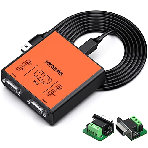 Pibiger Usb To Dual Channel Can Fd Converter Savvycan-Fd-X2 Can Speed Up To 12M Max Isolated Against Usb 2.5Kv Support Sw Can