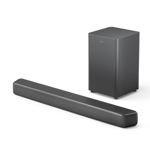 Philips Tab5309 Soundbar 2.1 Con Subwoofer Wireless - 2.1 Canali 240W, Dts Virtual X, Bluetooth 5.4, Hdmi Arc, Connessione Ottica E Connettività Usb -
