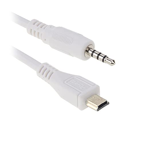 F58 - Adattatore Mini Usb Da 30 Cm A Jack Da 3,5 Mm, Connettore Mini Usb (5 Pin) A Jack Da 3,5 Mm (4 Poli), Plug And Play, Lunghezza Cavo: Circa 30 Cm
