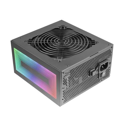 Marsgaming Mpb750S, Alimentatore Atx Argb 750W, 6 Anni Di Garanzia, 80Plus Bronze 230V Eu, 90% Efficienza, Ventola 120Mm Ai-Rpm, Illuminazione Argb Mb
