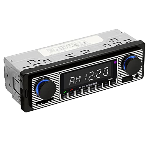 Yolispa Autoradio, Autoradio Bluetooth Con Porta Usb/Sd/Aux, 4 X 60 W, Autoradio Fm, Lettore Mp3 Digitale, Chiamate In Vivavoce, Autoradio, Con Teleco