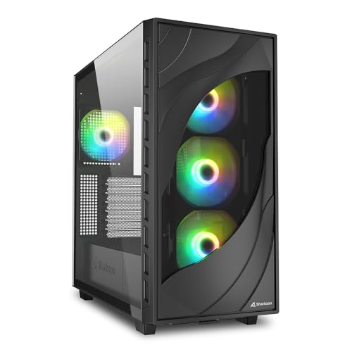 Sharkoon Rebel C80G Rgb - Case Da Gioco Premium Con Frontale In Vetro E Illuminazione Rgb