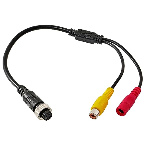 Red Wolf Adattatore Da 4 Pin A Rca Rca (A/V), Per Telecamera Di Retromarcia, Connettore Di Alimentazione Rca, Cavo Adattatore Da 4 Poli A Rca Monitor