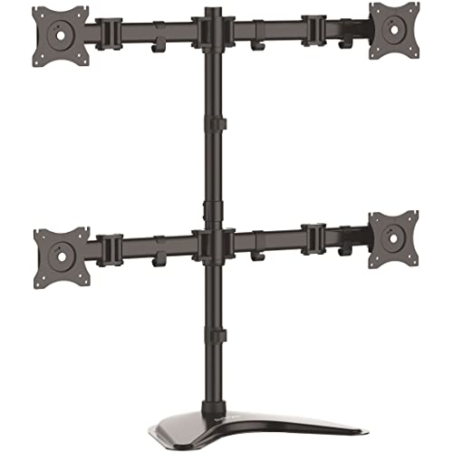 Startech.Com Supporto Articolabile Vesa Per 4 Monitor, Stand Regolabile Per 4 Schermi Fino A 27" (8Kg)