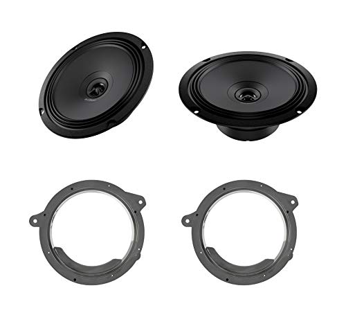 Superauto Hi-Fi Audison Apx 6.5 Coppia Di Coassiali 165 Mm A Due Vie, Potenza Rms 70W A 4 Ohm Set Adattatori Altoparlanti Per Mercedes Classe C (W202)