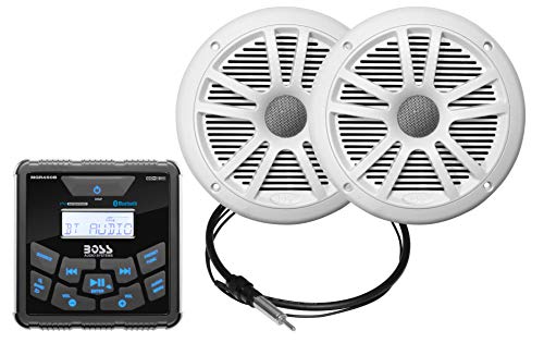 Boss Audio Marine Stereo Package, Square, Am/Fm/Mp3