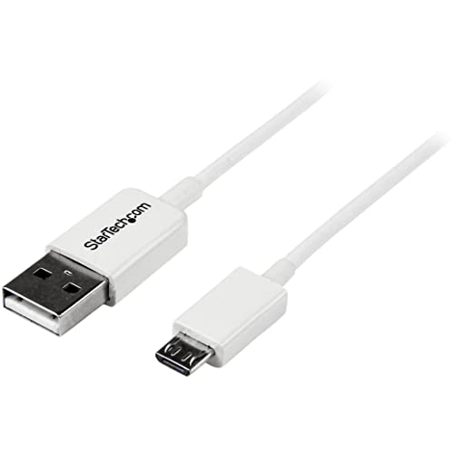 Startech.Com Usbpaub1Mw Cavo Micro Usb, A A Micro B, 1 M, Bianco
