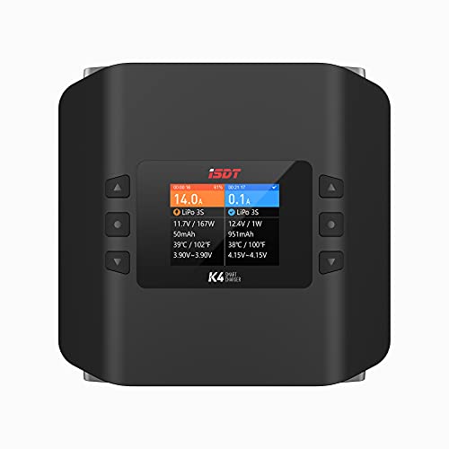 Isdt K4 Lipo - Caricatore Ac 400 W/Dc 600Wx2, Per Batterie Life/Lilon/Lipo 1-8S/Lihv/Pb/Nimh Rc