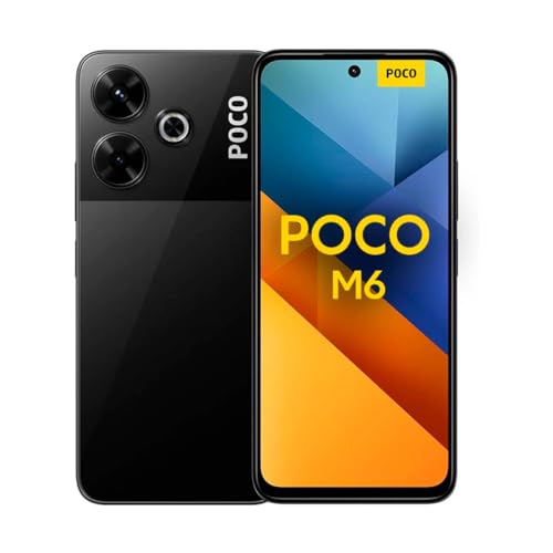 Xiaomi Poco M6 - Smartphone De 6+128Gb, Pantalla Amoled De 6.79” 90Hz Fhd+, Mediatek Helio G91-Ultra, Cámara De 108 Mp, 5030 Mah Black
