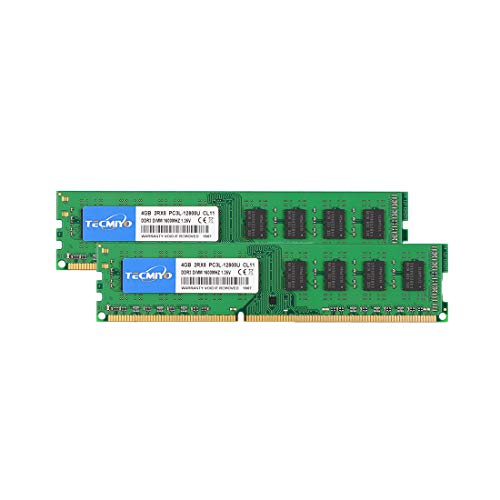 Tecmiyo Kit Da 8 Gb (2X4 Gb) Pc3L 12800 Ddr3 1600 Cl11 1,35 V / 1,5 V 240 Pin Non-Ecc Unbuffered Udimm Desktop Memory Ram Module