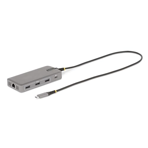 Startech.Com Adattatore Multiporta Usb-C - Docking Station Usb Type-C 2X 4K60Hz + Hdmi/Displayport 4K30Hz, Hub Usb A 3 Porte 10Gbps - Mini Dock Con Pd