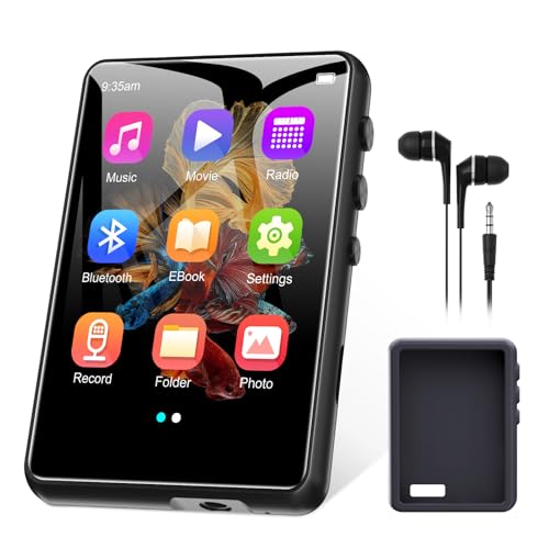 64Gb Lettore Mp3 Bluetooth 5.3 Da Con Touchscreen Da 2,4 Pollici, Lettore Mp3 Portatile Con Altoparlanti, Capacità Di Registrazione, Radio Fm Espandib