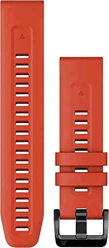 Cinturino Originale Garmin, 22Mm, Quickfit, Silicone, Flame Red