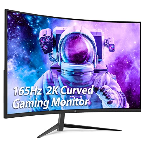 Z-Edge Monitor Gaming Curvo 27'' 2K Qhd(2560 X 1440), 1Ms, 165 Hz (2*Dp1.4) / 144 Hz (2*Hdmi2.0), Freesync, Schermo Led 16:9 Con Dp Cavo, 1500R Va, In