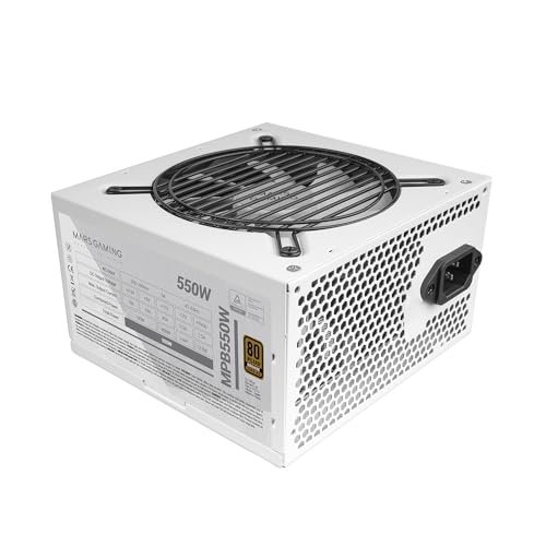 Marsgaming Mpb550, Alimentatore Pc 550W Atx, 6 Anni Di Garanzia, 80Plus Bronze 230V Eu, 90% Efficienza, Ventola Fdb 120Mm Con Tecnologia Ai-Rpm E Sist