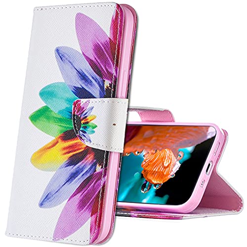 Mrster Bookstyle - Custodia A Portafoglio Per Samsung Galaxy A50, Motivo Colorato, Stampata, In Pelle Pu, Per Samsung Galaxy A50. Bf Sunflower