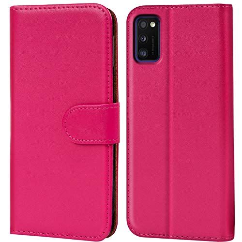 Verco Custodia Per Samsung A02S, Case Per Samsung Galaxy A02S Cover Pu Pelle Portafoglio Protettiva, Rosa