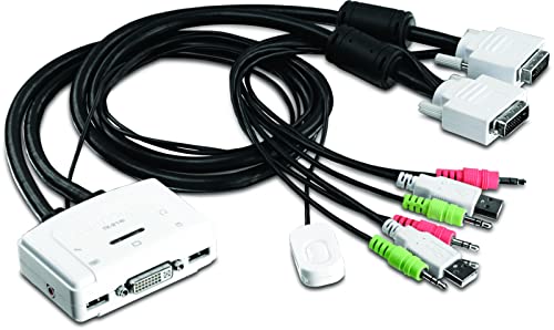 Trendnet Tk-214I, Switch Kvm 2 Porte Dvi Usb Con Audio