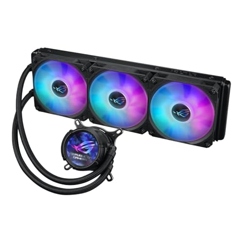 Asus Rog Strix Lc Iii Argb Lcd All-In-One - Raffreddamento Ad Acqua (Display Lcd Ips Da 2,1 Pollici, Pompa Aseteks Gen7 V2, 3 Ventole Rog Argb, 2200 R