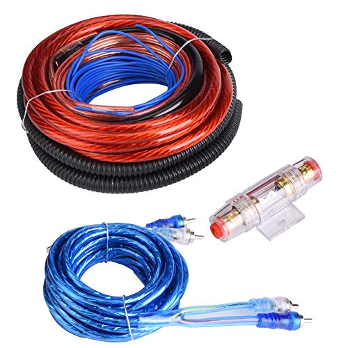 Kimiss Subwoofer Kit,4 Guage 2800W Rca Car Subwoofer Amplificatore Kit Di Cavi Per Installazione Altoparlanti [Fuse Suit]=Amplifier Installation