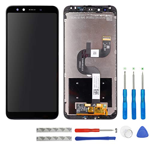 Swark Display Lcd Compatibile Con Xiaomi Mi A2 / Mi 6X Touchscreen Digitizer Assembly Vetro + Strumenti (Nero Con Cornice)