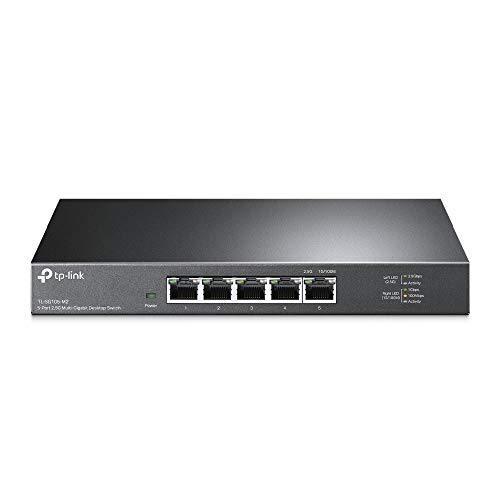 Tp-Link Tl-Sg105-M2 Switch Ethernet 2.5 Gigabit 5 Porte, Cablaggio Hassle-Free, Plug & Play, Funzione Silenziosa, Ideale Per Casa, Ufficio, Gaming, Ac