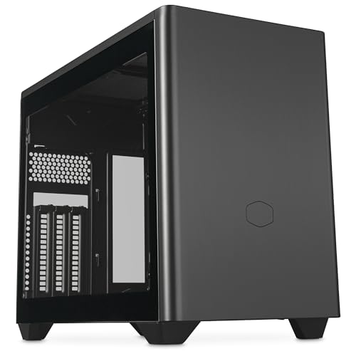 Cooler Master Masterbox Nr200P V2 Mini Itx Case Pc - Pannello Laterale Vetro, Layout Gpu Verticale, Cavo Riser Pcie 4.0 X16, Accesso 360 Gradi Senza A