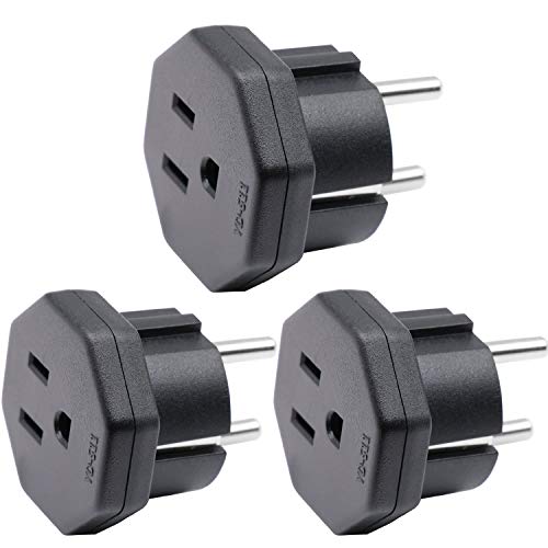 Spina Usa/Jp/Ca A Ue/De/Fr/It/Es Adattatore Presa, Presa Usa/Ca/Jp Per Adattamento Apparecchio Elettronico A Presa Ue A 2 Pin/Presa Germania (3 Pezzi,