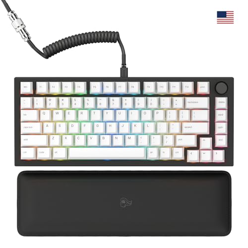 Glorious Gaming Gmmk Pro 75% - Tastiera Da Gaming Mecc.A Modulare, Tkl, Struttura Da 1,5 Kg, Personalizzabile, Cavo A Spirale, Poggiapolsi, Tasti In P