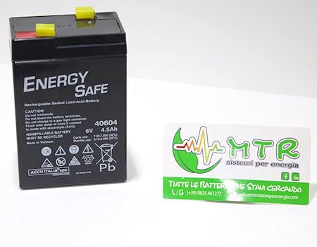 Batteria Al Piombo Energy Safe 6V 4,5Ah