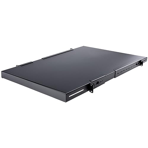 Startech.Com Ripiano 1U Per Armadio Rack 19", Robusta Mensola Universale Per Amadio Server Rack 19 Pollici Con Profondità Di Montaggio Regolabile Da 4