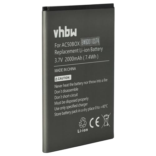Vhbw Li-Ion Batteria 2000Mah (3.7V) Per Cellulari E Smartphone Archos 50B Neon, 50B Neon 4G Sostituisce Ac50Bne, Ac50Bne 1Icp5/56/78