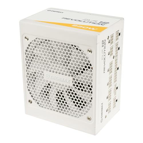 Enermax Revolution D.F. 12 Atx3.1 Pci-E 5.1 Snow White 850W 80Plus Gold Alimentatore Ultracompatto (Completamente Modulare, 50% Semi-Fanless, 12V-2X6)