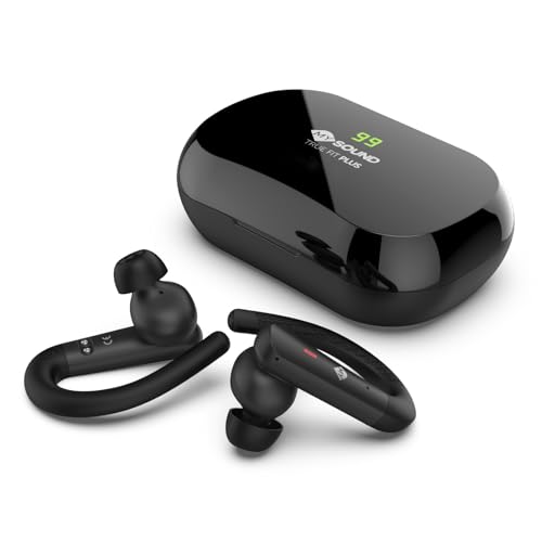 Meliconi Mysound True Fit Plus - Auricolari True Wireless Bluetooth 5.3 Nero, Ideale Per Lo Sport, Touch Control, Case Di Ricarica Con Led, Batteria 3