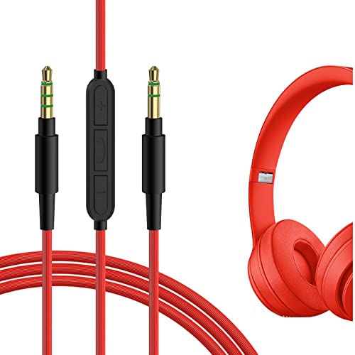 Geekria Quickfit Cable With Mic For Solo3, Solo2, Studio3, Studio2 Headphones Cable, 3.5Mm Aux Replacement Stereo Cord With Inline Microphone And Volu