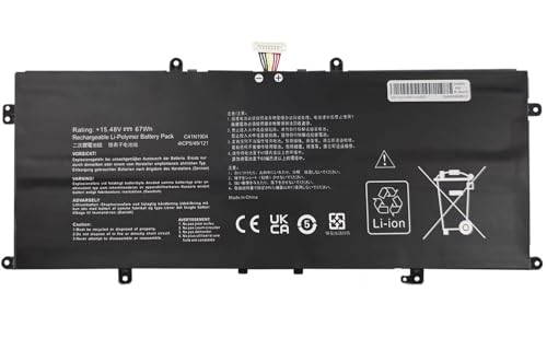 Festas 67Wh C41N1904 Batteria Compatibile Con Asus Zenbook Flip 13 14 Ux363Ea Ux363Ja Ux393Ea Ux393Ja Ux325E Ux325Ea Ux325Ja Ux425Ea Ux425Ja Um425Ia U