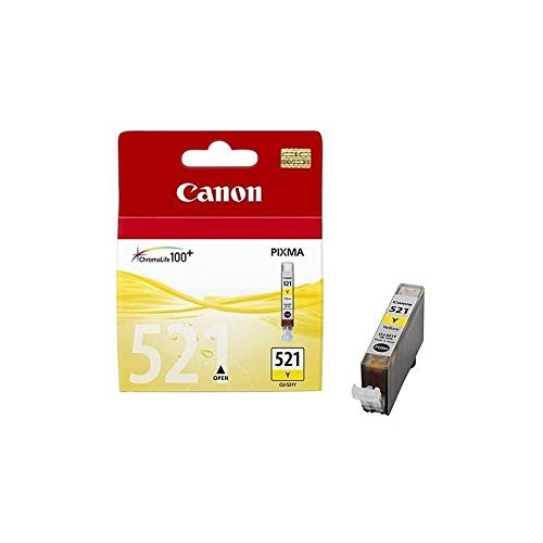 Originale Canon Cli-521 Gialla 2936B001 Per Canon Ip3600/Ip4600/Mp540/Mp620/Mp630/980 Cli521 9Ml 505 Pagine