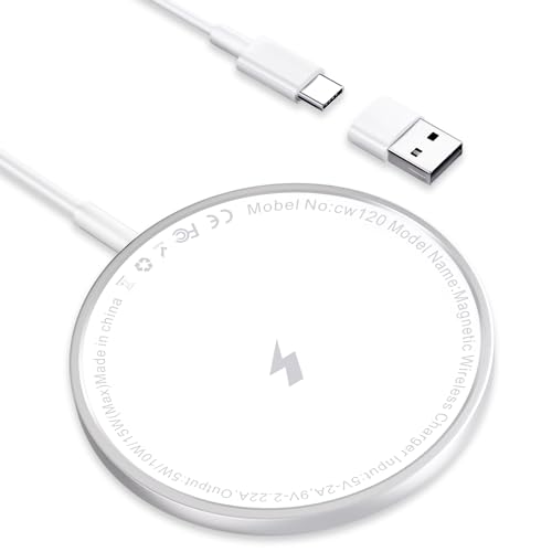 15W Caricatore Wireless Iphone Caricatore Mag-Safe Per Apple Iphone 15 Pro Max/15 Plus/15/14 Pro Max/14 Plus/13 Pro/12 Mini,Air-Pods, Ricarica Wireles