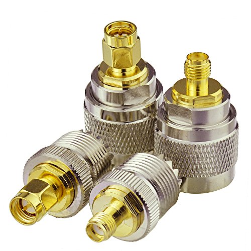 Superbat Adattatore Uhf 50Ohm Sma Maschio/Femmina A Uhf Maschio/Femmina Adattatore Di Cavo Coassiale Kit Di Adattatore Rf A Basso Perdita Per Antenna