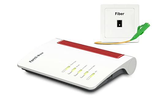 Avm Fritz!Box 5530 Fiber Edition Xgs-Pon Modem Router E Mesh Master Con Wi-Fi 6 Fino A 2400 Mbit/S (5 Ghz) + 600 Mbit/S (2,4 Ghz), 2,5 Gigabit Lan, 4