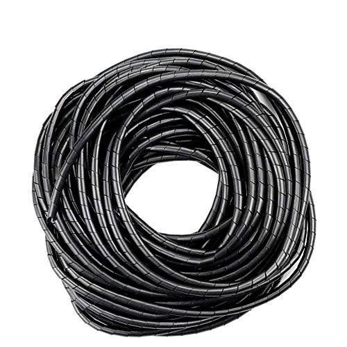 Gtiwung Raccoglicavi Spiralato, Spirale Avvolgicavo, Tubo A Spirale Diametro 4Mm, Copricavo Spirale A Lungezza 25M, Tubo A Spirale Per Mettere In Ordi