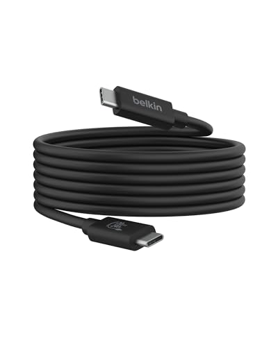 Belkin Connect Cavo Usb4, Cavo Di Alimentazione Da 2 Metri, Cavo Usb-C-Usb-C Con Power Delivery Da 240 W, 20 Gbps, Cavo Di Ricarica Compatibile Con Us