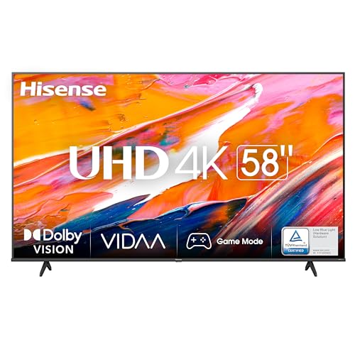 Hisense 58" Uhd 4K 2023 58A6K, Smart Tv Vidaa U6, Dolby Vision, Hdr 10+, Game Mode, Alexa Built-In, Tuner Dvb-T2/S2 Hevc 10, Lativù 4K