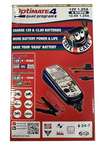 Tecmate Caricabatterie Per Batterie Optimate Tm630 - Quad Program - Valid For Lead Acid & Lithium Lifepo4