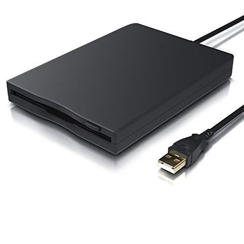 Csl - Lettore Floppy Esterno Usb Fdd 1,44Mb 3,5 Pollice - Pc E Mac - Slimline Floppy Disk Drive Esterna - Portatile - Plug E Play - Nero - Compatibile