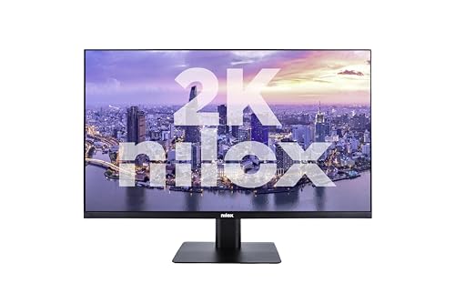 Nilox Nxmm272K112 Monitor Da Computer Frameless Con Risoluzione 2K Di 2560 * 1440, Altoparlante Integrato, Monitor Gaming Con Tempo Di Risposta 1 Ms,