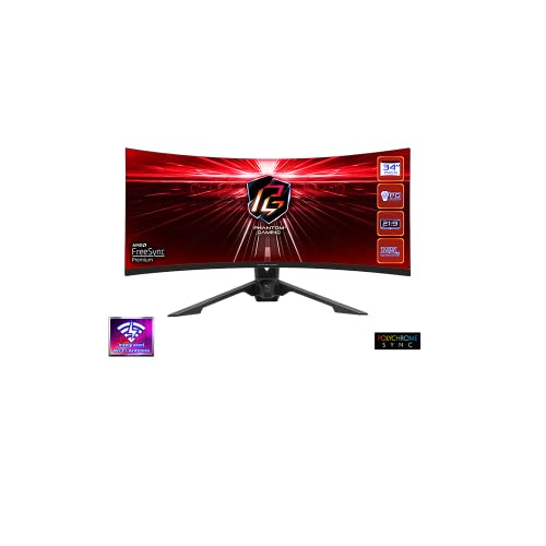 Asrock Pg34Wq15R3A Écran Plat De Pc 86,4 Cm (34") 3440 X 1440 Pixels Wide Quad Hd Oled Noir